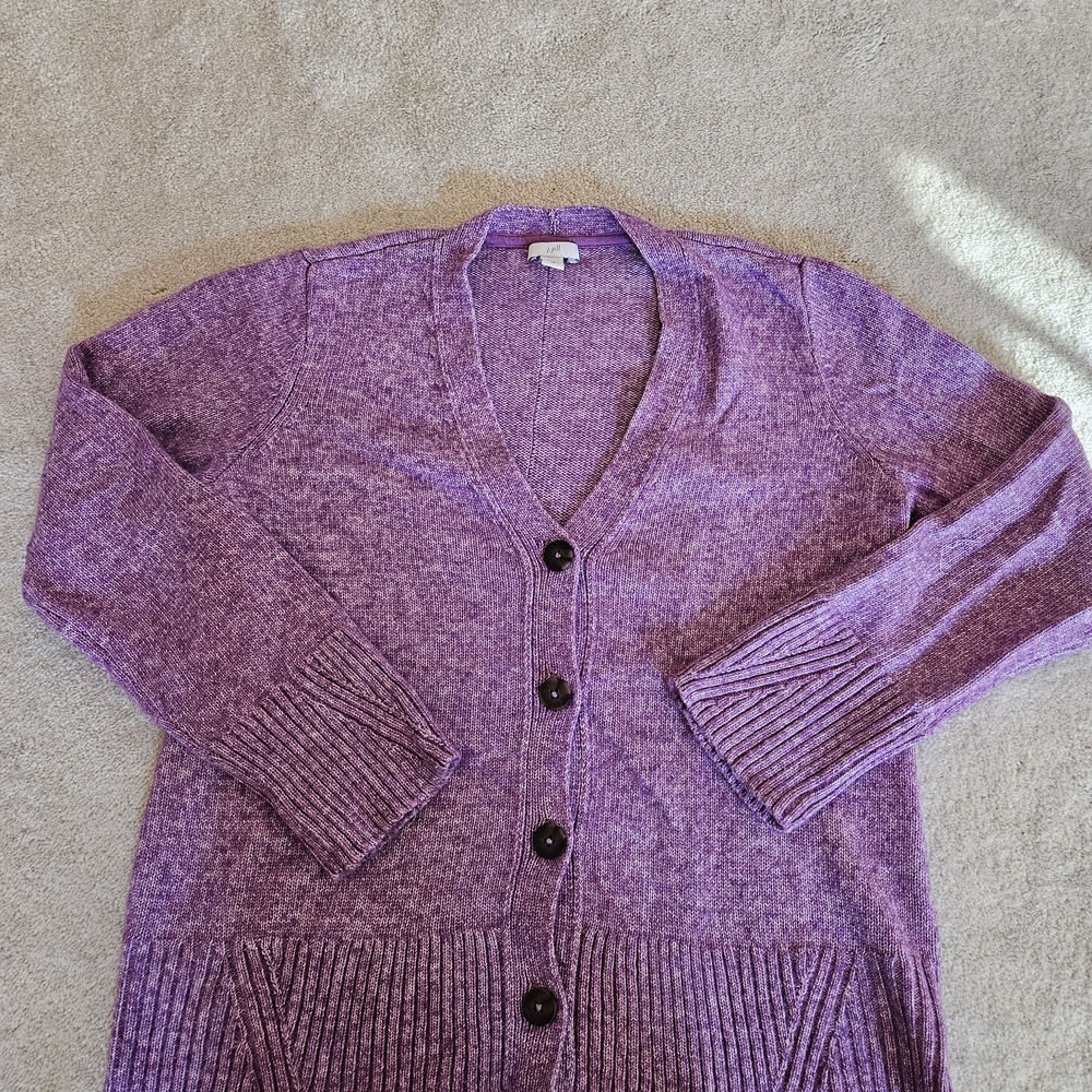 J. Jill Purple Women's Cardigan Sweater